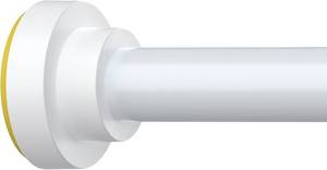 lot 4222 image: White Shower Curtain Rod Adjustable 43-78 inch, 1Diameter Spring Tension Curtain Rod No Drill, Anti-Rust Non-Slip Shower Rod, White Shower Rod for Bathroom Tension