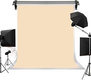 lot 4236 image: Kate 6ftX9ft Solid Beige Backdrop Portrait Photography Background for Photography Studio Children and Headshots Beige Backdrop Background