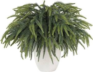 lot 4238 image: 30 Pcs Norfolk Pine Stems, Christmas Greenery Branches for Vase, Artificial Pine Picks, Fake Pine Decoration, Faux Sprigs for Garland Wreath Tree Home DIY Xmas Decor