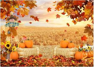 lot 4245 image: WOLADA Fall Backdrops for Photography Autumn Backdrop 10x8FT 12608