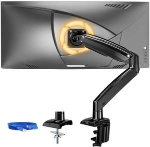 lot 314 image: ErGear 13 to 49 inches Single Monitor Mount for Ultrawide Screens,Holds 26.5lbs,Heavy Duty Single Monitor Arm,Single Monitor Stand with Swivel,Tilt,Rotation for Home and Office,VESA 75100mm - Retail $50