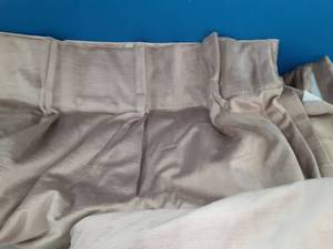 lot 328 image: 84 Textured Curtains Two Panels  - Retail $0