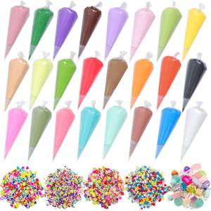 lot 330 image: 20PCS 100g Cream Kit Fake Whipped Cream Glue Clay Summer Craft DIY Decorations Rainbow Themed Cream DIY Making Art Craft Kit for Handmade Phone Case Mirror Jewelry Accessories - Retail $35