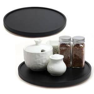 lot 335 image: DAMAGE ON ONE SEE PHOTOS  2 Pack  12-inch Lazy Susan Organizers, ACIAZAAZ Lazy Susan Turntable for Cabinet, Kitchen Turntable Storage for Table, Countertop, Pantry - Retail $19