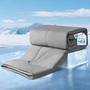 lot 336 image: Elegear Revolutionary Cooling Comforter Twin Absorbs Body Heat to Keep Cool, Cooling Blanket for Hot Sleepers Japanese Arc-Chill 3.0 Cool Tech Fabric Summer Comforter Hypo-Allergenic Cool Quilt - Gray