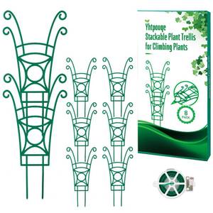 lot 338 image: 8 Pack Trellis for Potted Plants, Stackable Indoor Plant Trellis for Climbing Plants, Garden Trellis Outdoor for Flower Vine Lvy Hoya Houseplants Plant Support - Retail $14