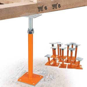 lot 341 image: Everkeen House Jacks for Leveling, Floor Jacks Screw 8 PCS Adjustable 11 - 16 Height Range, Foundation Jacks Pole Joist Support, Home Crawl Space Max Load Capacity 4 ton 8 Pack, Joist Lifting Post - Retail $89