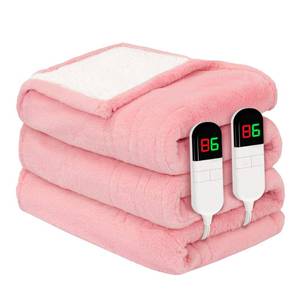 lot 344 image: PTQ Premium Heated Blanket Queen 84�90,Ultra Cosy Soft Electric Blanket with 8 Heating Levels,Dual Control Plush Fast Heating Faux Rabbit Fur for Bed & Couch - Auto Shut Off,Machine Washable(Pink) - Retail $2,678