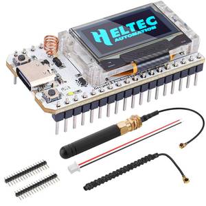 lot 360 image: ESP32 LoRa V3 SX1262 Development Board with 0.96 inch OLED Display 240MHz CP2102 863-928 MHz Antenna for Ar duino Meshtastic LoRawan IOT (Upgraded Antenna) - Retail $25