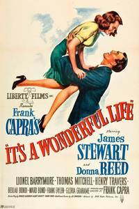 lot 364 image: Its A Wonderful Life Poster 1946 Vintage Christmas Movie Posters Classic Holiday Retro Decorations James Stewart Donna Reed Cool Wall Art Print Poster 12x18 - Retail $15