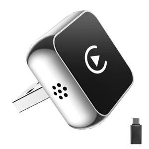 lot 380 image: Wireless CarPlay Adapter for Apple iPhone ��Android��2025 Upgraded�� 2-in-1 Mini USB Design, Fast and Stable Connection Wireless Carplay Adapter for iOS 10, Android 11 Version - Retail $30