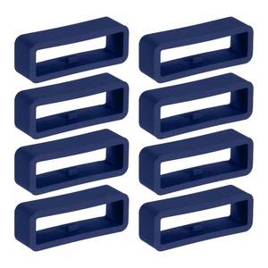lot 381 image: PATIKIL Watch Band Holder Loop, 8 Pcs Universal Silicone Watch Replacement Band Strap Keeper Parts for Smart Sport, Deep Blue (24mm) - Retail $8