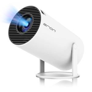 lot 382 image: Mini Portable Projector, Support 4K 1080P with Dual-Band WIFI6 5G Wireless 5.0 Bluetooth Android 11,160 ANSI,180° Rotatable, Auto Keystone Correction, 35-130 Screen Video Projector - Retail $34