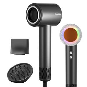 lot 394 image: Hair Dryer, 160000 RPM Professional High-Speed Blow Dryer 2 Billion Negative Ionic Care Hair Dryer (Black Gray) - Retail $53