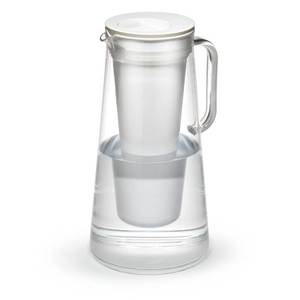 lot 401 image: Pre Owned LifeStraw Home �� Water Filter Pitcher, 10-Cup, White, BPA Free Designed for Everyday Protection Against Bacteria, parasites, microplastics, Lead, Mercury, PFAS and a Variety of Chemicals - Retail $38