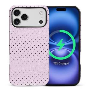 lot 403 image: casesok for iPhone 17 Pro Max Case,Compatible with MagSafe,Cute Fashion Polka Dot Pattern Design for Women Girl,Soft TPU Durable Protection Case-Pink - Retail $20