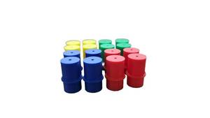 lot 442 image: 16 Game Replacement Pieces Compatible with Trouble Board Game �� Red, Yellow, Green, Blue Game Pieces - Retail $7