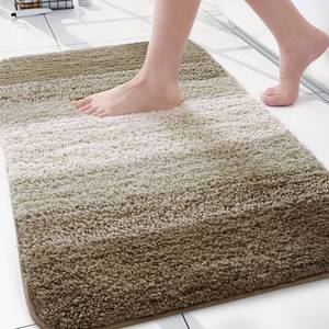 lot 466 image: Arotive Microfiber Bathroom Rugs, Shaggy Soft and Absorbent Bath Rug, Non-Slip, Thick Plush Machine Washable Dry Bath Mats for Bathroom, Tub and Shower, 30x20, Coffee, Rectangular - Retail $29