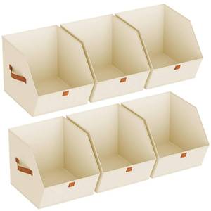 lot 484 image: Four Pack Homsorout Fabric Closet Storage Cubes - 4 Pack Square Storage Bins with Dual Handles for Clothes, Towels, Toys, Cube Storage Organizers for Bedroom, Nursery, Shelves, Closet, Small Spaces, Beige - Retail $24