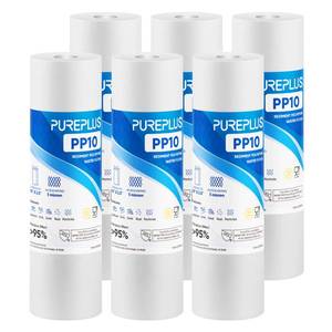 lot 485 image: PUREPLUS 5 Micron 10 x 2.5 Whole House Sediment Home Water Filter Cartridge Replacement for Any 10 inch RO Unit, Culligan P5, Aqua-Pure AP110, Dupont WFPFC5002, CFS10, WHKF-G05, 6Pack - Retail $31