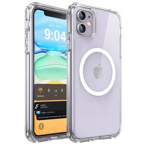 lot 506 image: WRJ Magnetic Clear Case for iPhone 11 6.1-Inch, Compatible with Magsafe Military Grade Drop Protection Non-Yellowing Anti-Scratch Ultra Slim Transparent Shockproof Phone Case-Clear - Retail $7