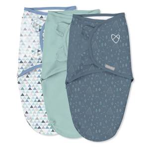 lot 517 image: SwaddleMe by Ingenuity Original Swaddle, 100% Cotton, Improves Sleep & Calms Startle Reflex, 3-6 Months, 14-18 lbs, 1.0 TOG, 3-Pack, Baby Swaddle Blanket - Mountaineer - Retail $32