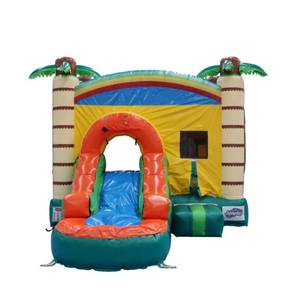 lot 13 image: 17FT x 12FT Jungle Adventure Bounce & Water Slide Combo(2-in-1 DryWet) with Blower