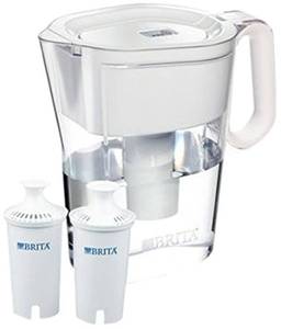 lot 589 image: Brita Wave 10 Cup Water Pitcher Plus 2 Advance Filters, Assorted Colors (Clear) - Retail $32