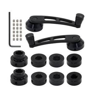 lot 590 image: Window Crank Handle Window Winder Crank Riser Handle Replacement Billet Aluminum, Axis Size 0.4 Round or 0.4 Square or 0.4 Round with 16 Splines Compatible with Classic Car(Black) - Retail $14
