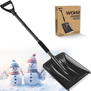 lot 623 image: Snow Shovel, Lightweight Aluminum Black Snow Shovel, Portable and Detachable for Easy Storage, Suitable for Road Snow Removal and Doorstep Snow Removal