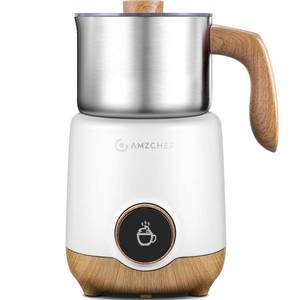 lot 627 image: AMZCHEF 8-IN-1 Milk Frother and Steamer 550 Watts, 21 oz Split Stainless Steel Automatic Steamer, Milks Warmer for Latte, Cappuccino, Hot and Cold Froth, Heated Milk, Hot Chocolate, Baby Food White - Retail $90