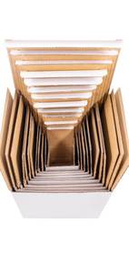 lot 629 image: Cuyacili 1 Set Nesting Gift Boxes Surprise Box White Corrugated Paper 11pcs (1.9-6.3 Inch), Prank Gift Boxes for Weddings Anniversaries Birthday - Retail $23