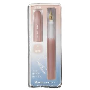 lot 653 image: Pilot Kakuno Fountain Pen Madoromi Color Series, Gold (Smiley Face) Fine Nib, Perfect for Beginners and Creative Expression, Pink, PFKA-1MDPF - Retail $18