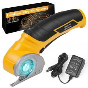 lot 660 image: Cardboard Cutter Electric Box Cutter, Father Day Gifts for Dad from Daughter Son Wife, 4V Cordless Electric Scissors Rotary Blade for Cardboard Recycling Rechargeable DIY Tools Cutting Carpet Leather - Retail $38