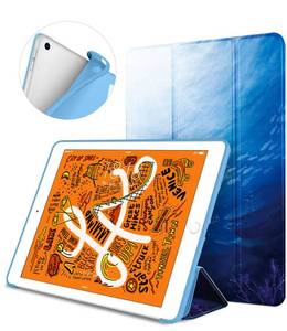 lot 667 image: DTTO for iPad Mini 5th Generation 2019 Case, Gentle Series Smart Cover Trifold Stand Soft Back Cover for iPad Mini 5th Gen 2019iPad Mini 4 2015 Auto SleepWake, Peace sea - Retail $20