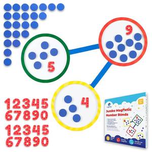 lot 669 image: 75 PCS Colorful Magnetic Number Bonds - Magnetic Numbers for Whiteboard, Number Line, Math Aids Accessories and Resources, Kindergarten Math Manipulatives, Number Bond Game - Simply Magic - Retail $24