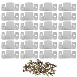 lot 674 image: Telooco 24 Pcs Metal Sectional Couch Connectors, Stainless Steel Sectional Sofa Connector Bracket Interlocking Sofa Connector, Furniture Connectors for Loveseat, Chair, Recliner (with 50 Screws) - Retail $13