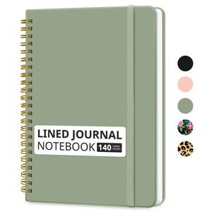 lot 682 image: Taja Lined Spiral Journal Notebook for Women & Men, 140 Pages, College Ruled Hardcover Notebook for Work & Note Taking, Journals for Writing, A5(5.7 x 7.9) - Green - Retail $7