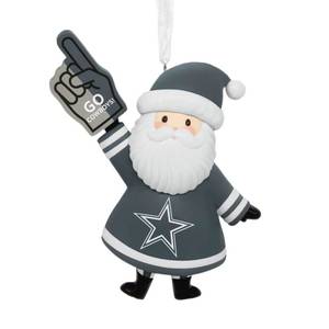 lot 683 image: Hallmark Christmas Ornament, NFL Dallas Cowboys Santa Fan Ornament, Gifts for Sports Fans - Retail $30