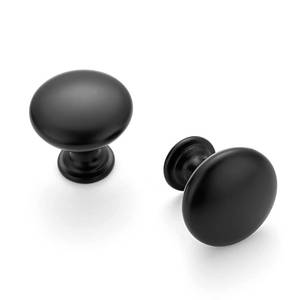 lot 686 image: Ravinte 20 Pack Matte Black Round Zinc Cabinet Knobs for Kitchen Bathroom Closet Dresser Cabinets - Retail $29