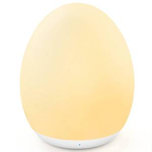 lot 722 image: MediAcous Night Light for Kids, Baby Egg Light for Nursery, 7 Colors Changing & Stepless Dimming, Soft Silicone Touch Night Lamp with 1 Hour Timer, Rechargeable Nursery Night for Breastfeeding - Retail $25