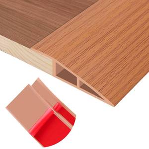 lot 744 image: Floor Transition Strip Self Adhesive Vinyl Door Threshold for Doorways Carpet Edging Trim Overlap Edge Reducer for Laminate Floor, Carpet, Tile (Yellow Oak Grain, 35 to 45, 3.3Ft) - Retail $17