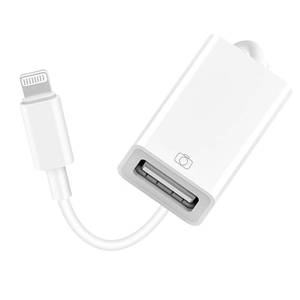 lot 760 image: Lightning to USB Camera Adapter Apple MFi Certified Lightning Female USB 3.0 OTG Cable Adapter Compatible with iPhoneiPad, Supports Connect Camera, Card Reader, USB Flash Drive, MIDI Keyboard, Mouse - Retail $10