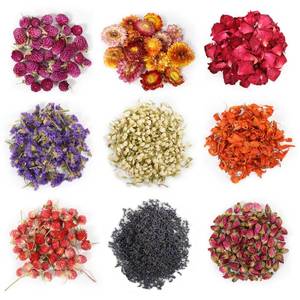 lot 778 image: 9 Bags Dried Flowers,100% Natural Dried Flowers Herbs Kit for Soap Making, DIY Candle Making,Bath - Include Rose Petals,Lavender,Dont Forget Me,Lilium,Jasmine,Rosebudsand More - Retail $8