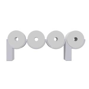 lot 780 image: Hokkieam Poop Toilet Paper Holder Stand with Shelf, 3D Printed Funny Bathroom Decor, White Cute Quirky Wall-Mounted Storage for Toilet Paper Rolls, Ideal Gift for Boys and Girls - Retail $16
