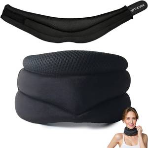 lot 783 image: VitaVix Neck Support for Snoring, Ergonomic Neck Pain Relief Collar, Neck Brace for Restful Sleep, Anti-Forward Tilt Neck Traction Device for Neck, Adjustable Soft Foam Support (Large) - Retail $13