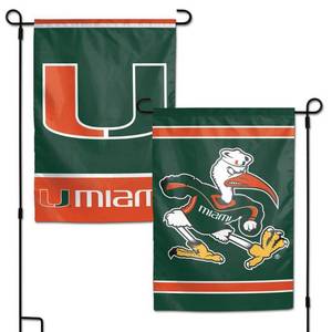 lot 799 image: NCAA Miami Hurricanes Garden Flag, 11x15, Team Color - Retail $18