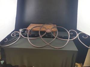 lot 3679 image: Decorative Copper Metal Wall Hanging with Floral Center