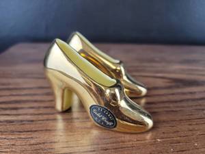 22 Carat Gold Plated High Heel Shoes