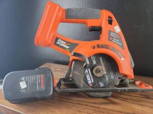 lot 3696 image: Black & Decker Fire Storm 14.4V Cordless Circular Saw with Battery